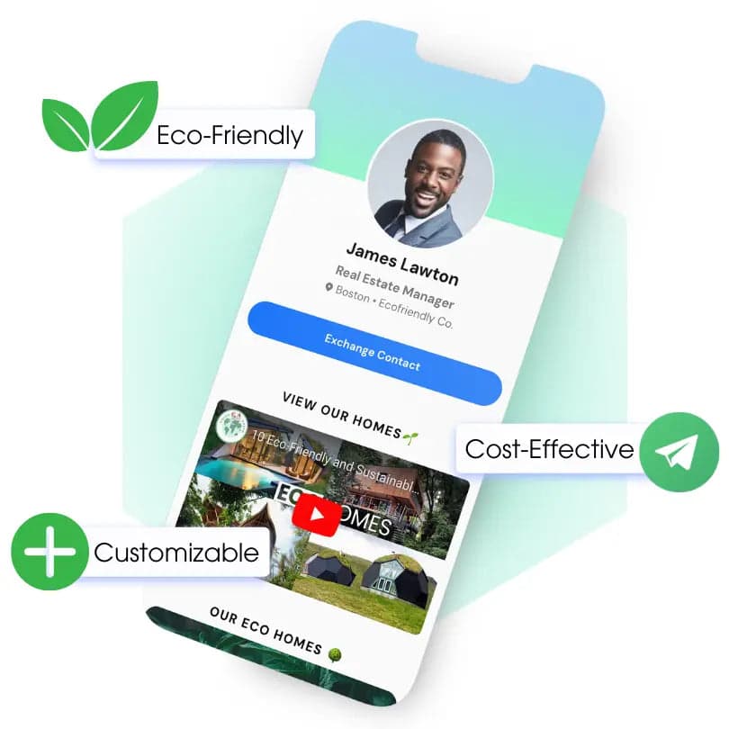 Eco-friendly digital business card